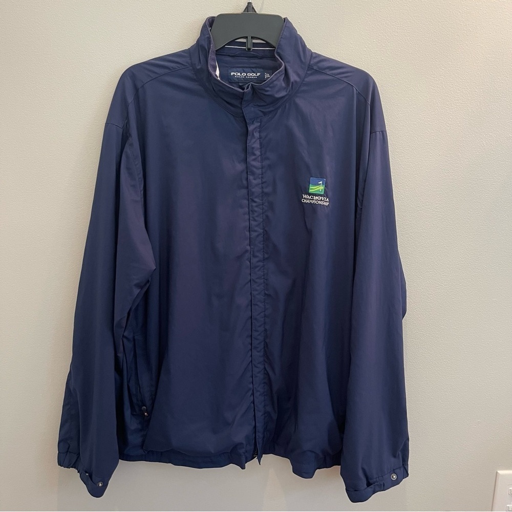 Ralph Lauren Polo Golf Windbreaker Jacket Wachovia Championship Large Full Zip